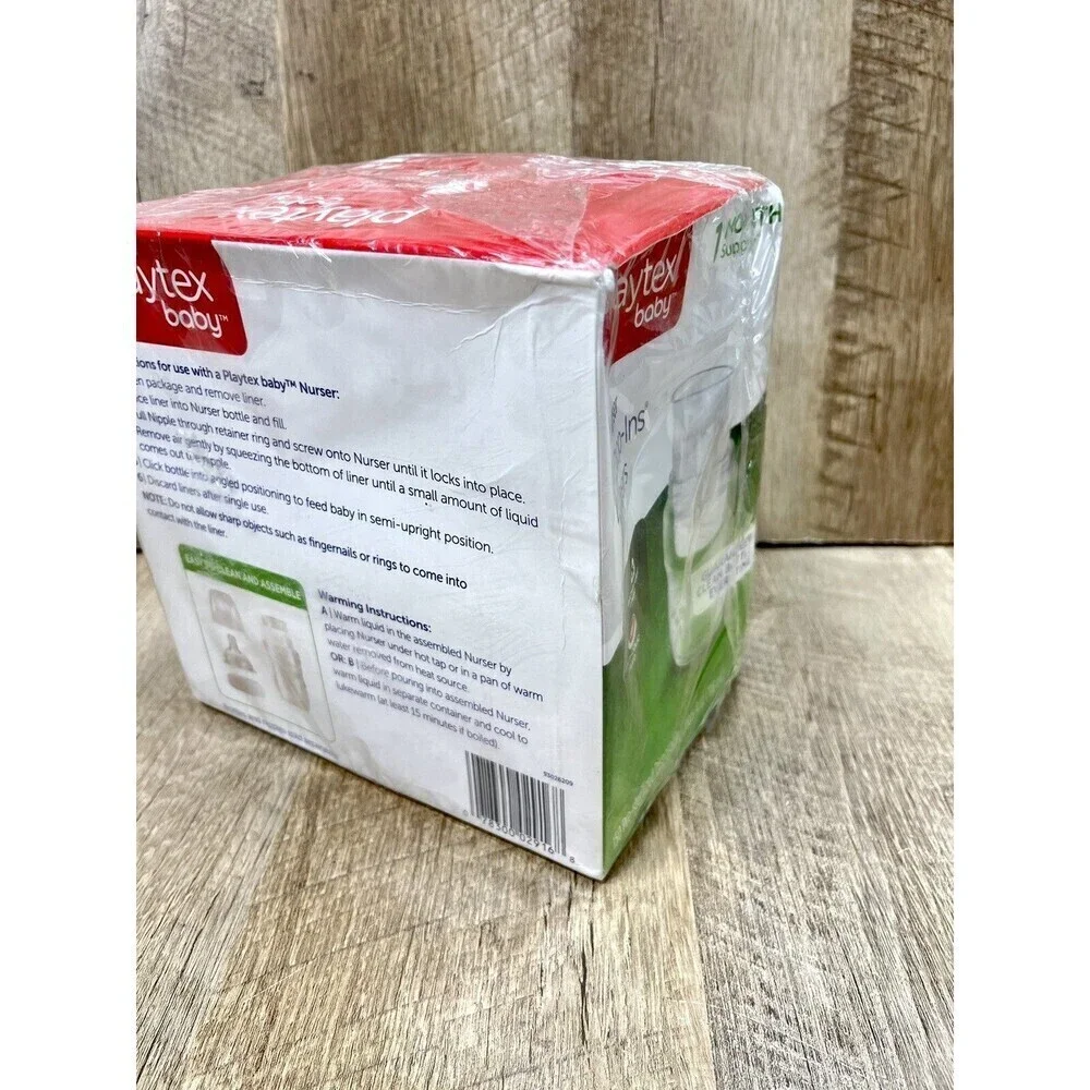 Playtex Baby Drop-Ins Liners 4 oz 150 Pre-Sterilized 1 Month Disposable Sealed